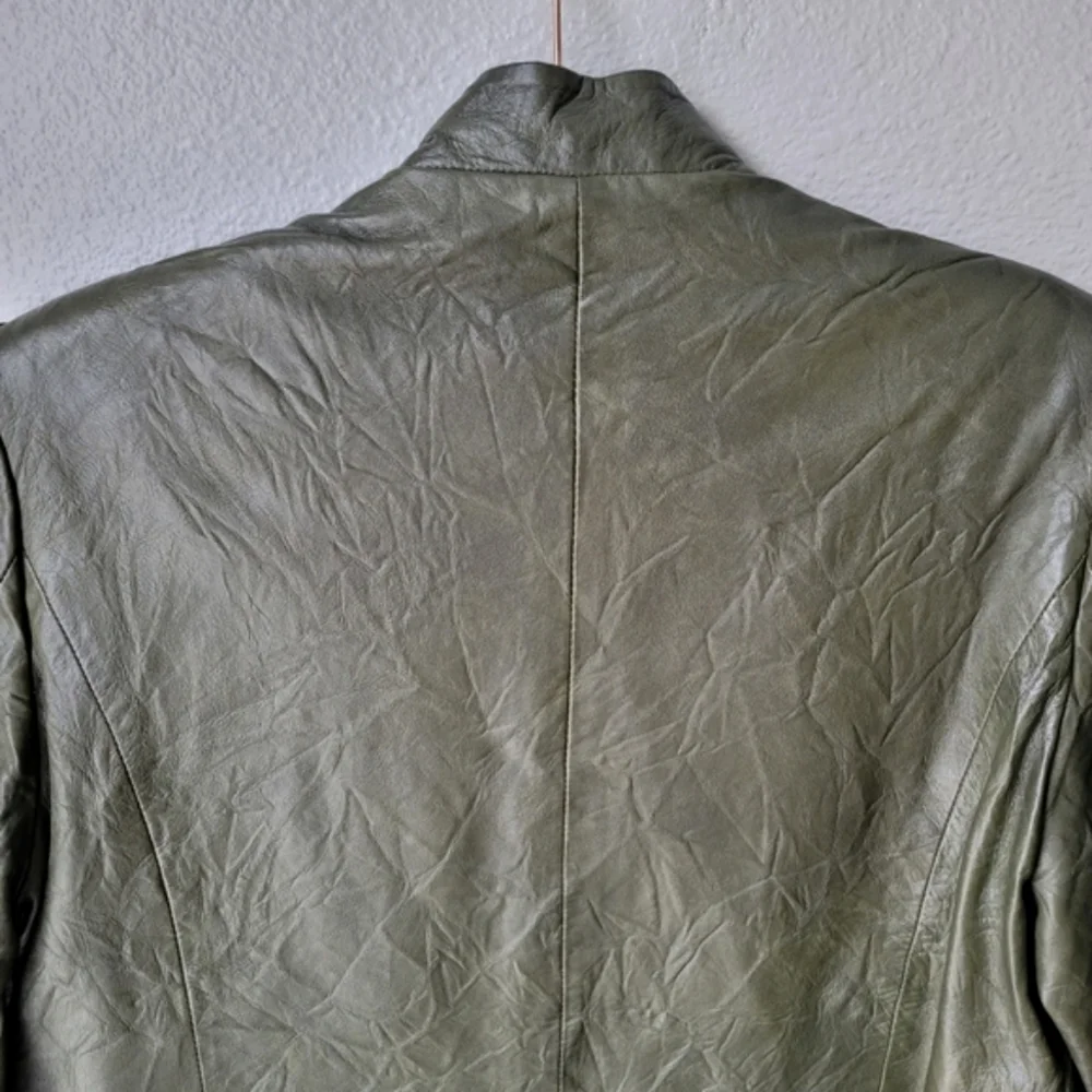 Zadig & Voltaire Olive Leather Jacket - Picture 9 of 14